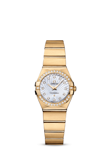 Omega Constellation Quartz 24 Brushed Yellow Gold / Diamond / MOP Supernova